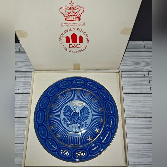 B & G Bing & Grondah Copenhagen USA Bicentennial Plate 1776-1976 Special Edition - Picture 2 of 9